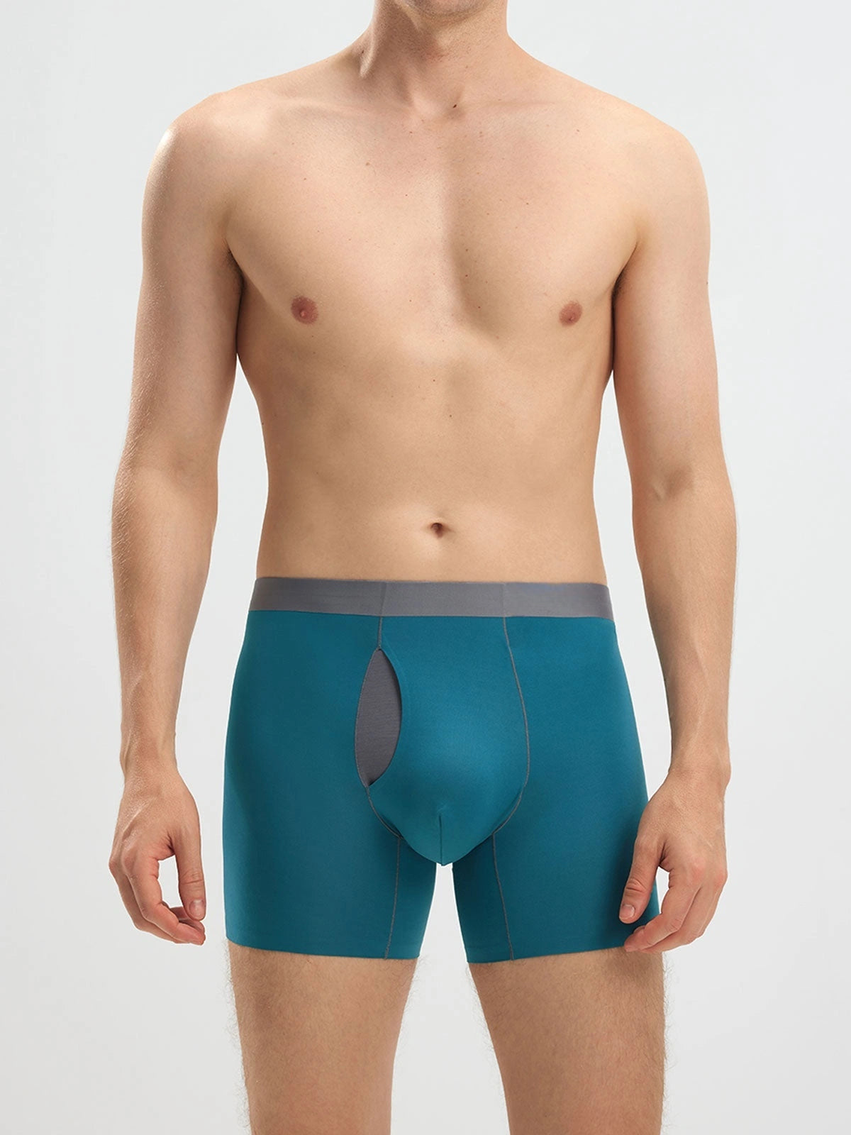 Second Skin Modal Boxer Briefs 6" in Peacock Blue - men’s modal boxer briefs